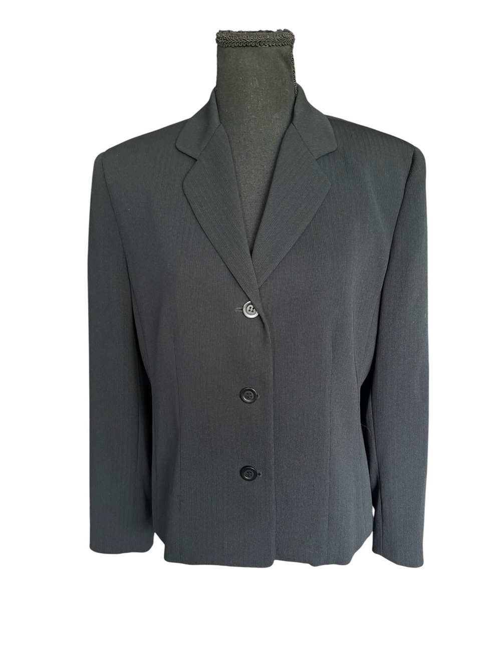Garfield & Marks Vintage Black Blazer Size 10 Made in USA 90s Minimalist